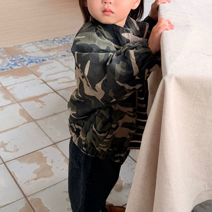 Kids F26 Camouflage Windbreak Jacket (18m-9y) - Beige kids outfit