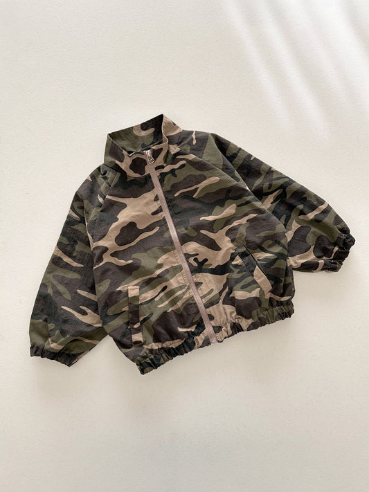 Kids F26 Camouflage Windbreak Jacket (18m-9y) - Beige kids outfit