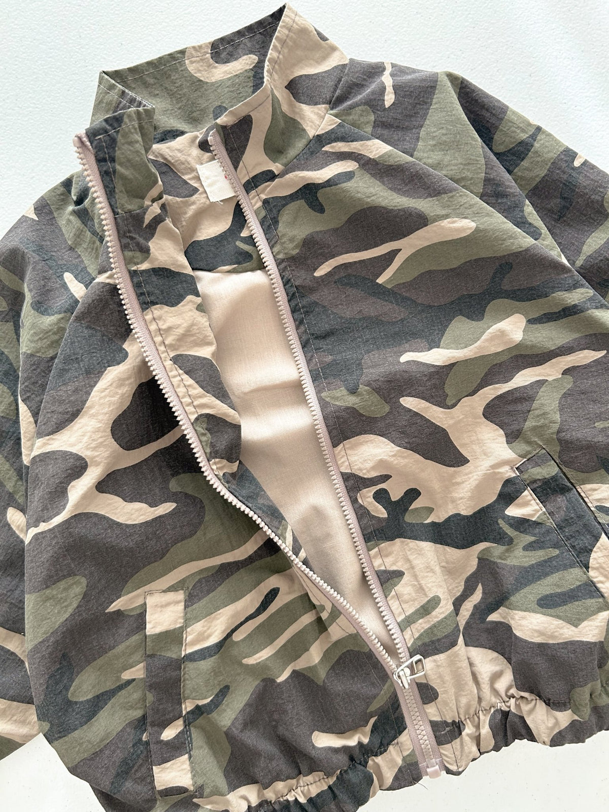 Kids F26 Camouflage Windbreak Jacket (18m-9y) - Beige kids outfit