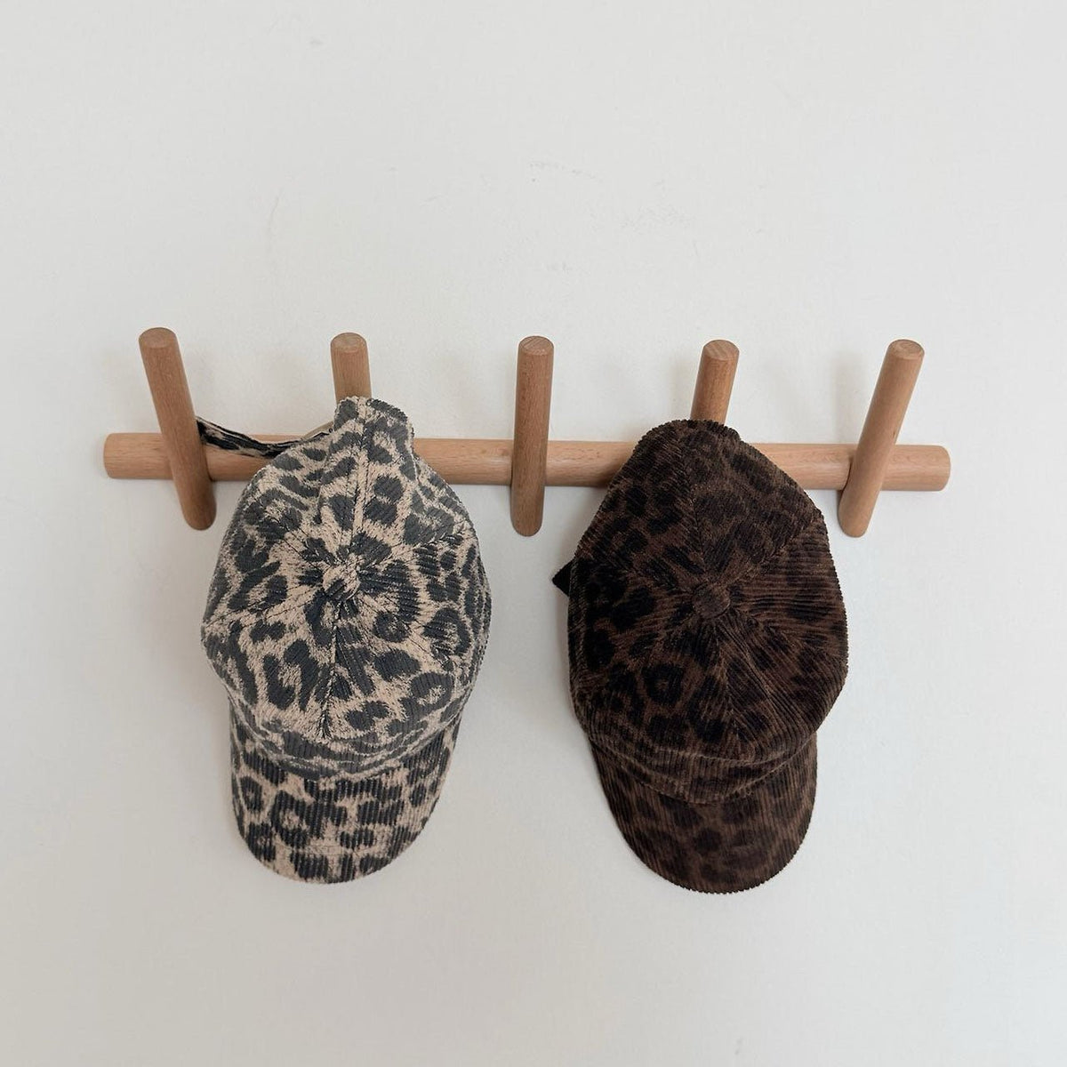 Kids F26 Leopard Corduroy Strapback Cap (3-7y) - 2 Colors kids outfit