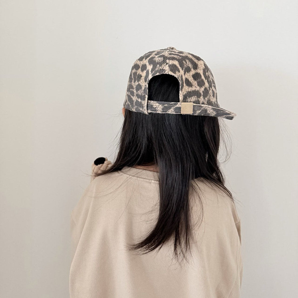Kids F26 Leopard Corduroy Strapback Cap (3-7y) - 2 Colors kids outfit