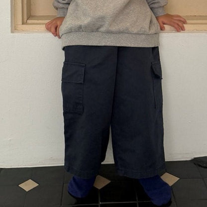 Kids F26 Stitch Detail Cargo Pants (2-8y) - 2 Colors kids outfit