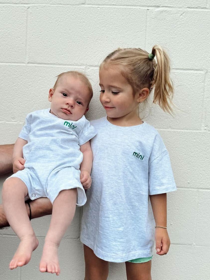 Kids Family Embroidery "mini" T-Shirt (6m - 7y) - 3 Colors kids outfit