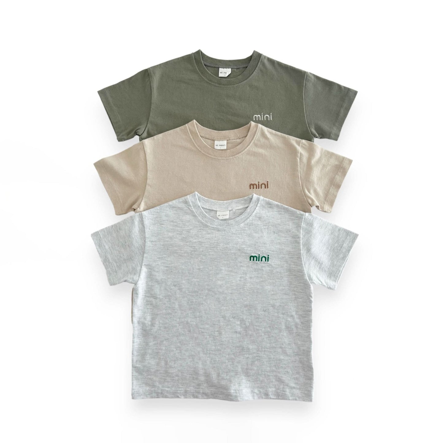 Kids Family Embroidery "mini" T-Shirt (6m - 7y) - 3 Colors kids outfit