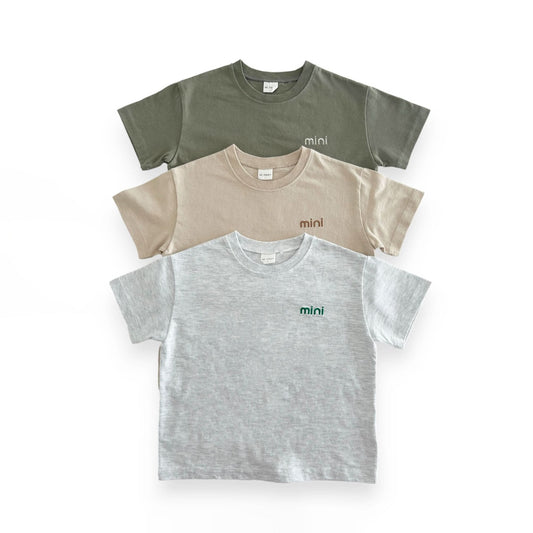 Kids Family Embroidery "mini" T-Shirt (6m - 7y) - 3 Colors kids outfit