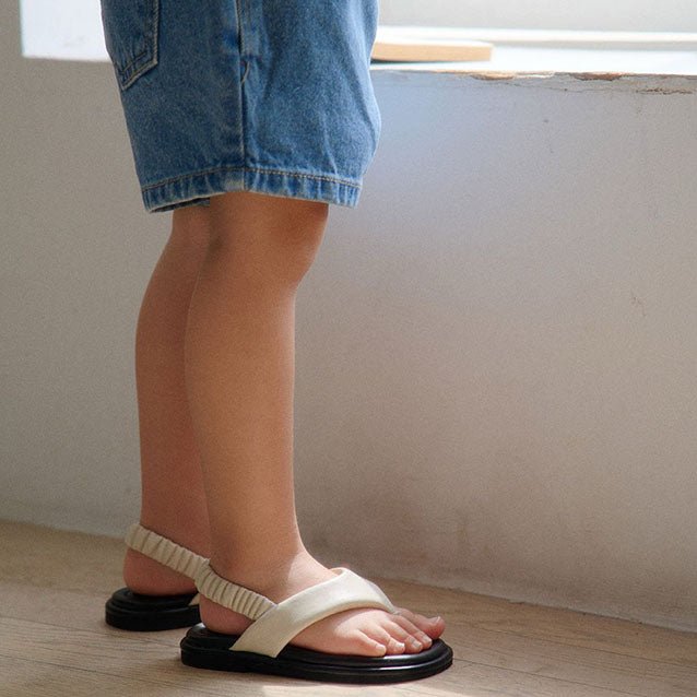 Kids Flip Flop Sandals (US7 - 13) - Cream - AT NOON STORE