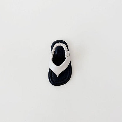 Kids Flip Flop Sandals (US7 - 13) - Cream - AT NOON STORE