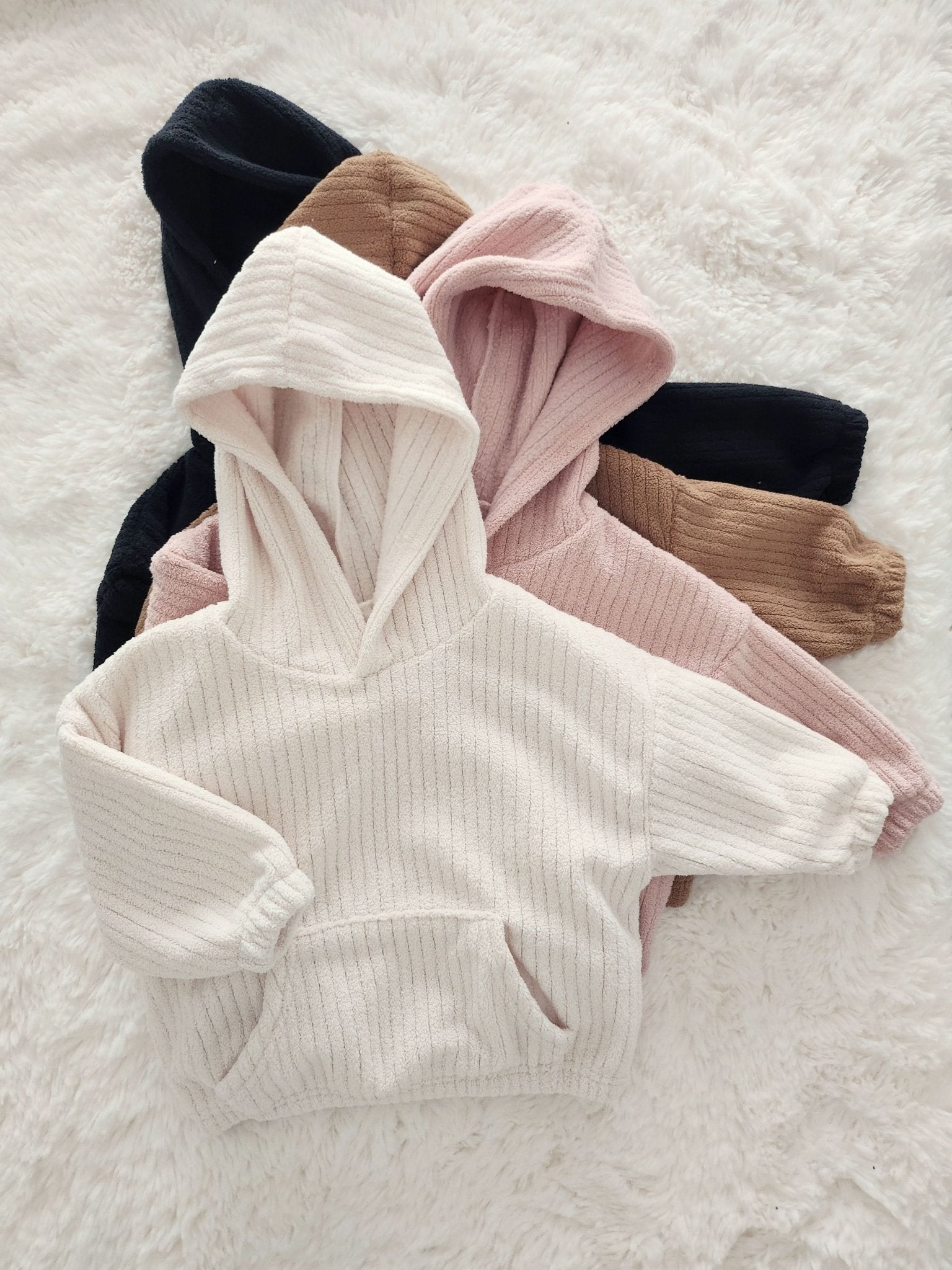 Kids Fuzzy Corduroy Hoodie and Pants Set (2 - 6yr) - 4 Colors kids outfit