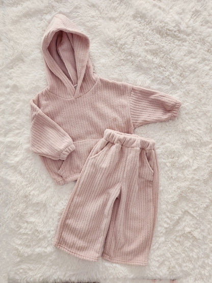 Kids Fuzzy Corduroy Hoodie and Pants Set (2 - 6yr) - 4 Colors kids outfit