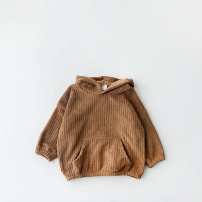 Kids Fuzzy Corduroy Hoodie and Pants Set (2 - 6yr) - 4 Colors kids outfit