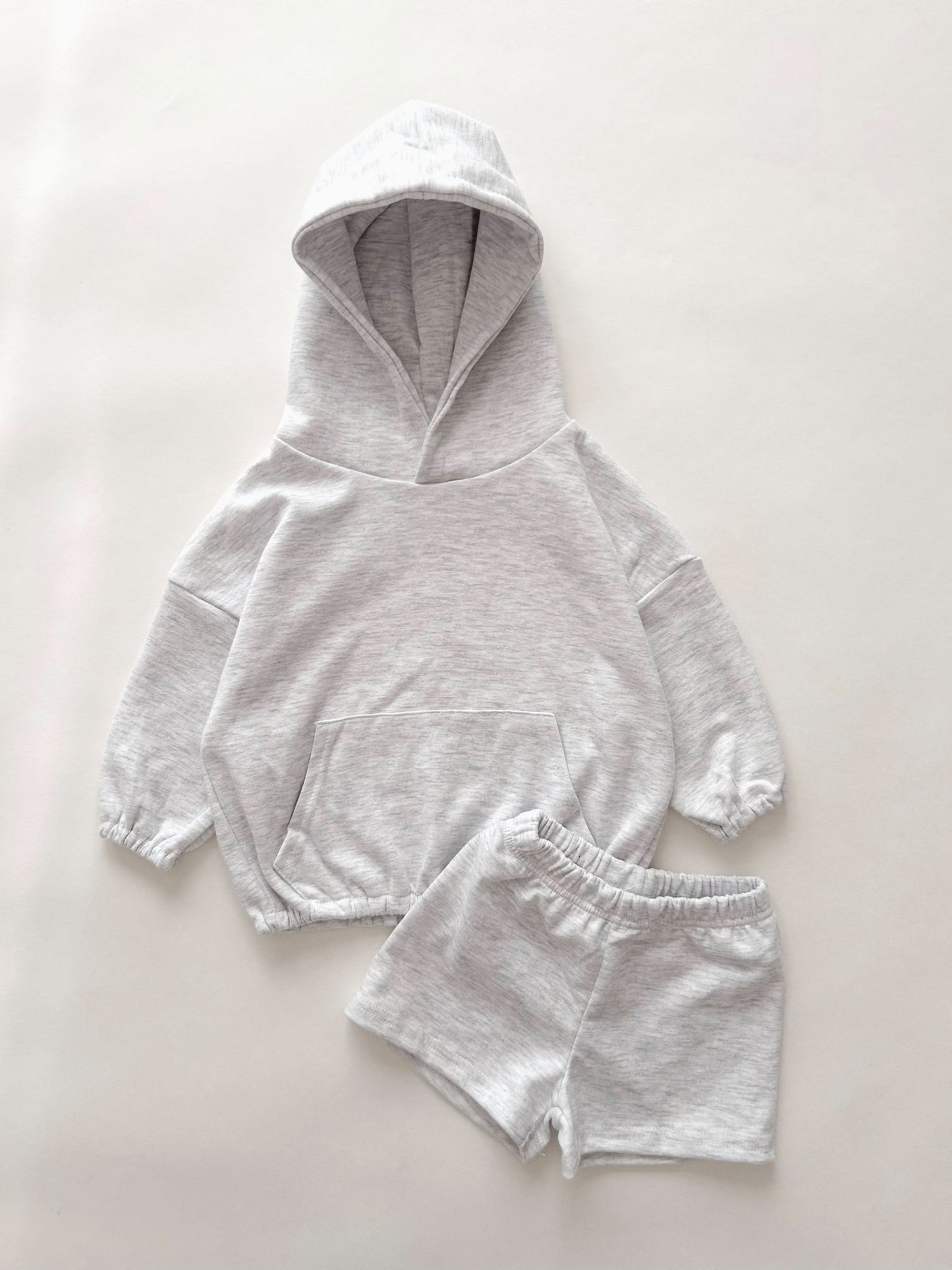 Kids Kangaroo Pocket Hoodie Pullover and Shorts Set (7 - 10y) - 5 Colors kids outfit