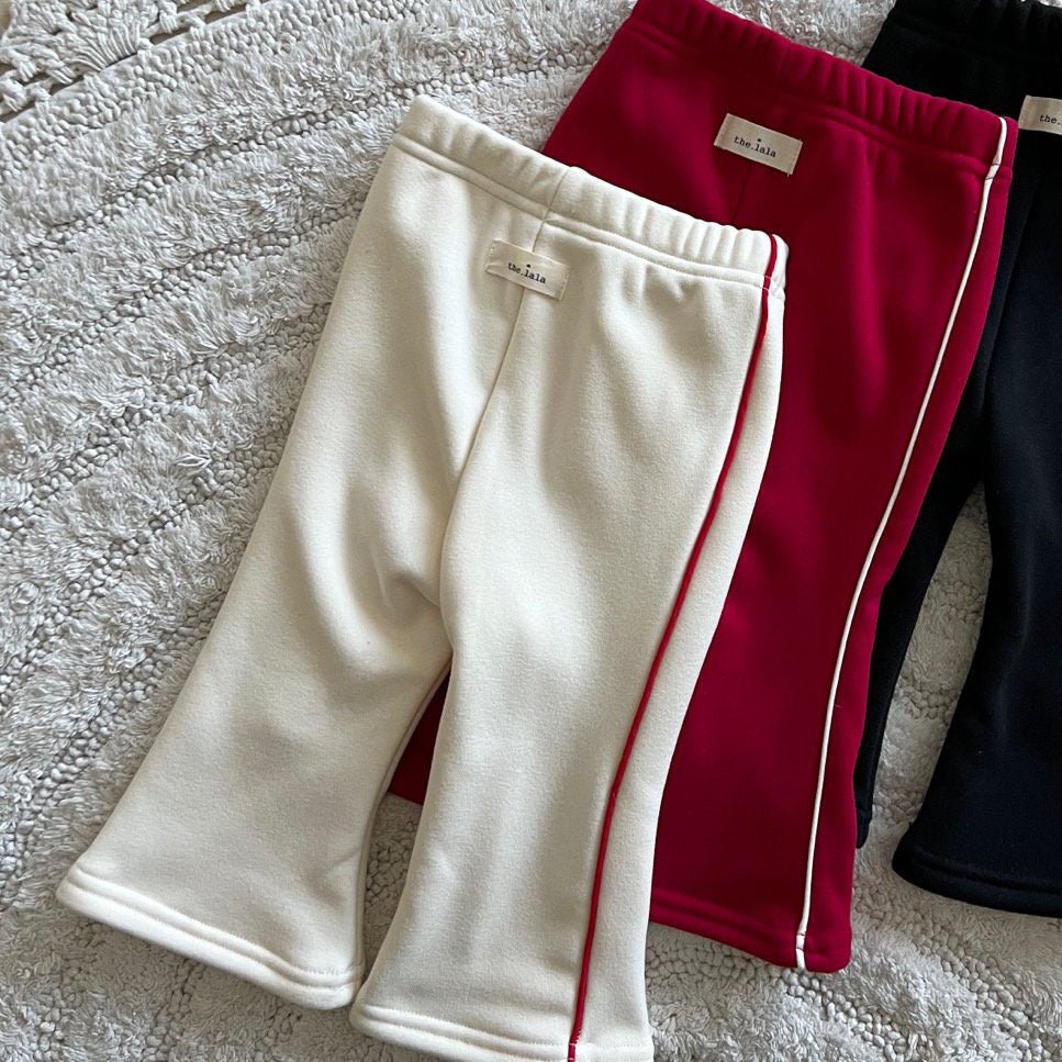 Kids Lala FW25 Side Line Flare Pants (1 - 6y) - 2 Colors kids outfit