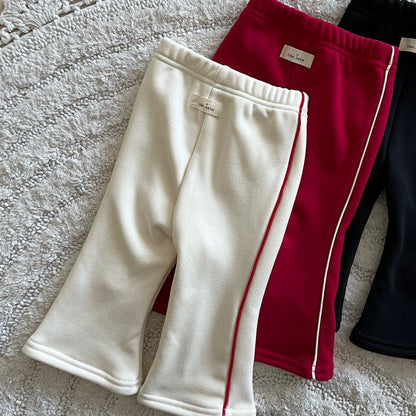 Kids Lala FW25 Side Line Flare Pants (1 - 6y) - 2 Colors kids outfit
