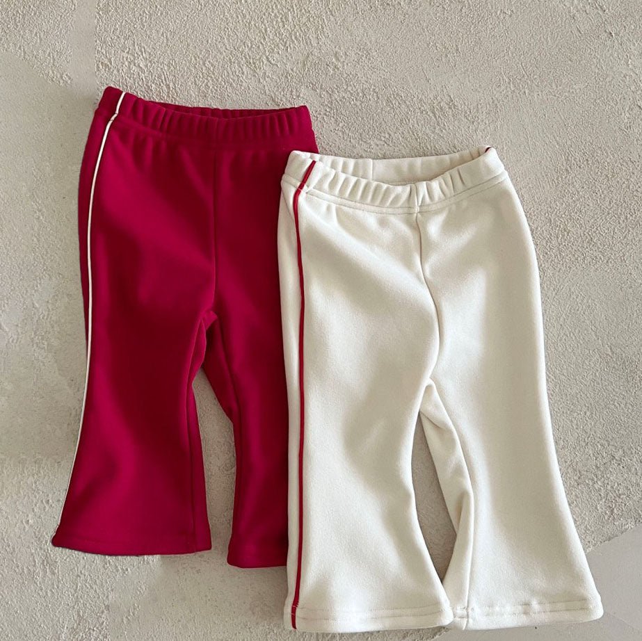 Kids Lala FW25 Side Line Flare Pants (1 - 6y) - 2 Colors kids outfit