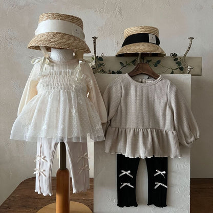 Kids Lala S25 Bows Leggings (1 - 6y) - 2 Colors kids outfit