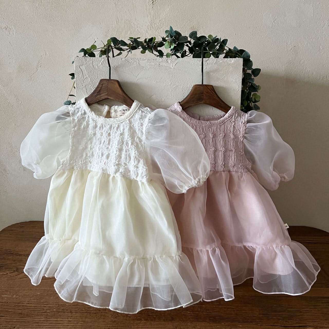 Kids Lala S25 Short Puff Sleeve Tutu Dress (1 - 6y) - 2 Colors kids outfit