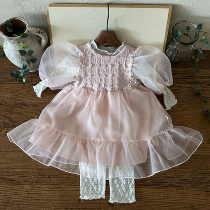 Kids Lala S25 Short Puff Sleeve Tutu Dress (1 - 6y) - 2 Colors kids outfit