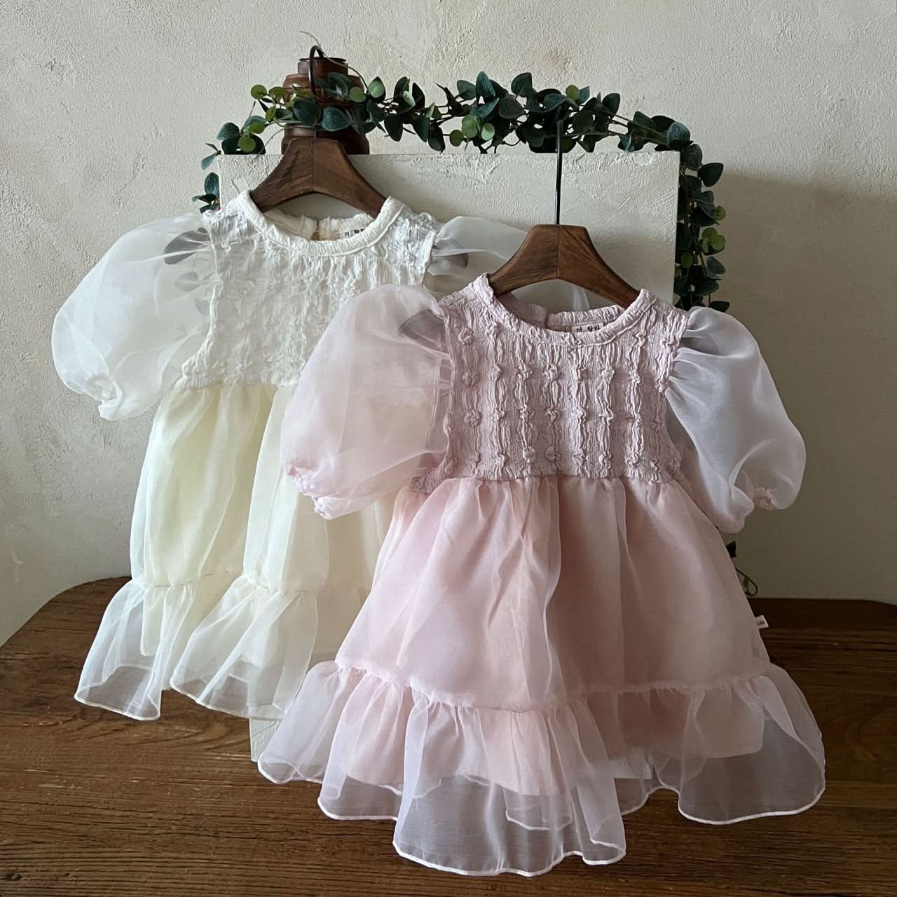 Kids Lala S25 Short Puff Sleeve Tutu Dress (1 - 6y) - 2 Colors kids outfit
