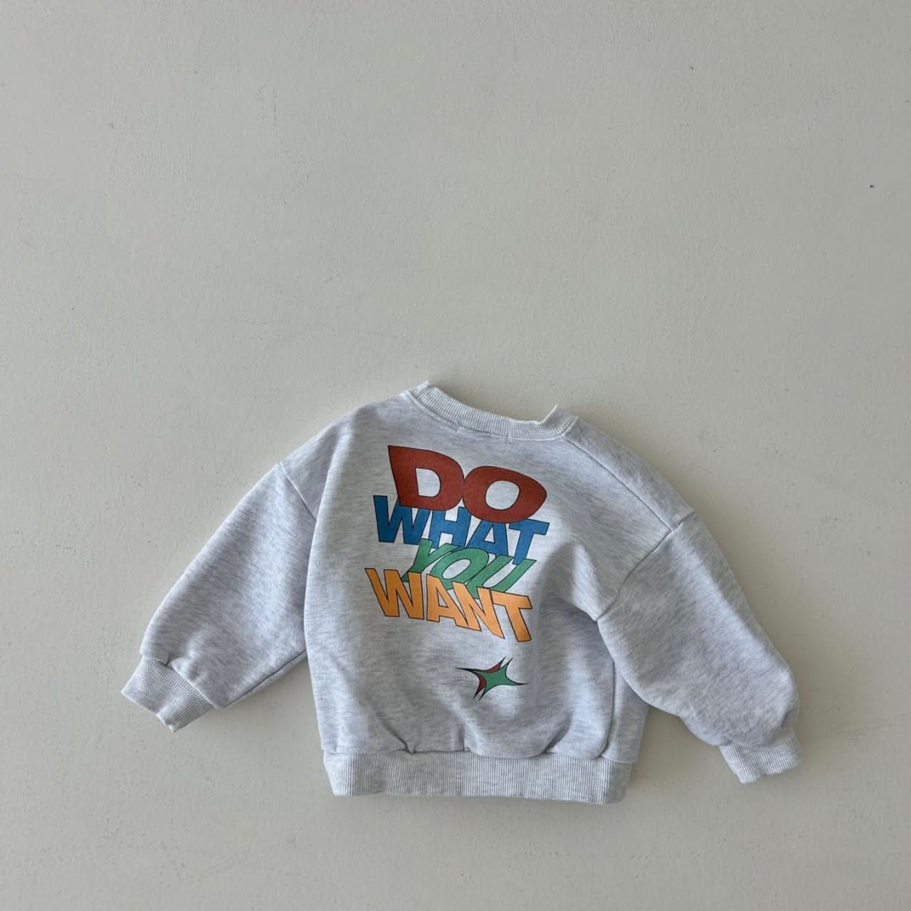Kids Land S24 "DO WHAT YOU WANT" Sweatshirt (1 - 6y) - 2 Colors kids outfit