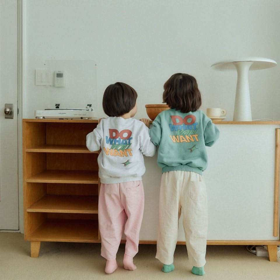 Kids Land S24 "DO WHAT YOU WANT" Sweatshirt (1 - 6y) - 2 Colors kids outfit