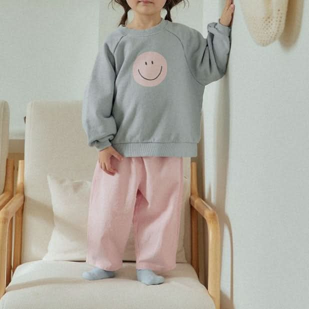 Kids Land S24 Smiley Face Sweatshirt (1 - 6y) - 2 Colors kids outfit