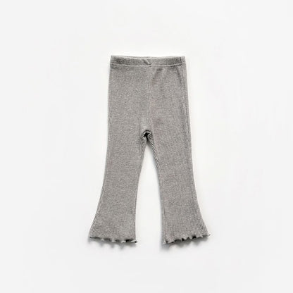 Kids Lettuce - edge Ribbed Flare Pants (2 - 9y) - 6 Colors kids outfit