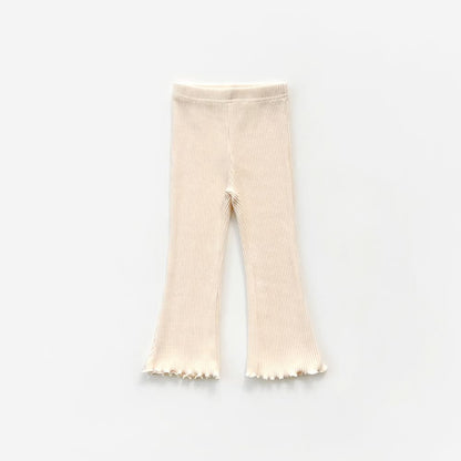 Kids Lettuce - edge Ribbed Flare Pants (2 - 9y) - 6 Colors kids outfit