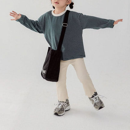 Kids Lettuce - edge Ribbed Flare Pants (2 - 9y) - 6 Colors kids outfit