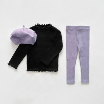Kids Lettuce - edge Ribbed Top (2 - 9y) - 6 Colors kids outfit