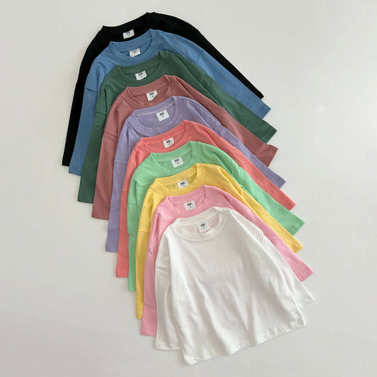 Kids Loose Fit Basic Top (2 - 9y) - 10 Colors kids outfit