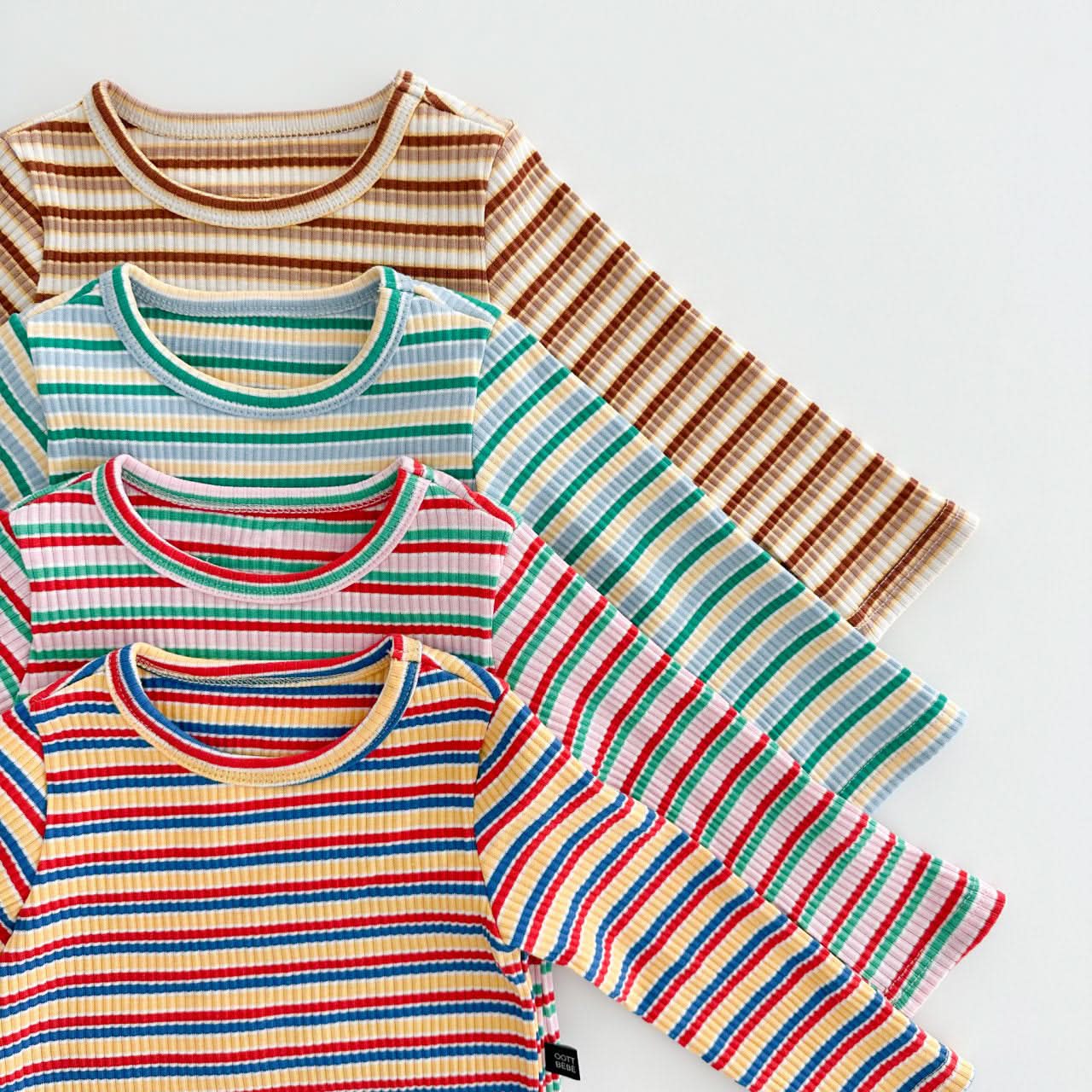 Kids Oott Stripe Top and Leggings Set (1 - 6y) - Red kids outfit