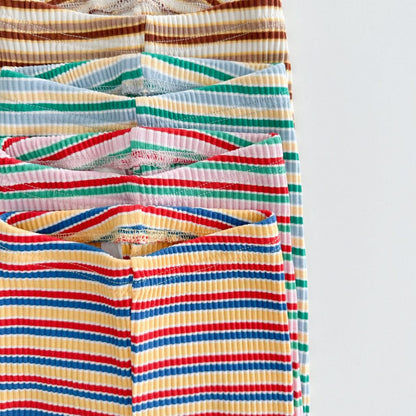 Kids Oott Stripe Top and Leggings Set (1 - 6y) - Red kids outfit