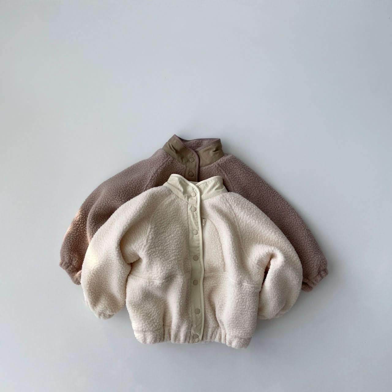 Kids Oversized Fleece Button Jacket (5 - 7y) - 2 Colors kids outfit
