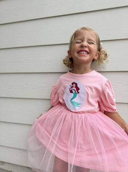 Kids Puff Sleeve Princess Tulle Dress (15m - 7y) - 3 Colors kids outfit