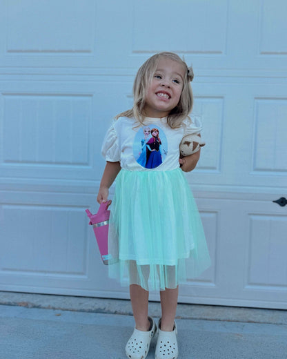 Kids Puff Sleeve Princess Tulle Dress (15m - 7y) - 3 Colors kids outfit