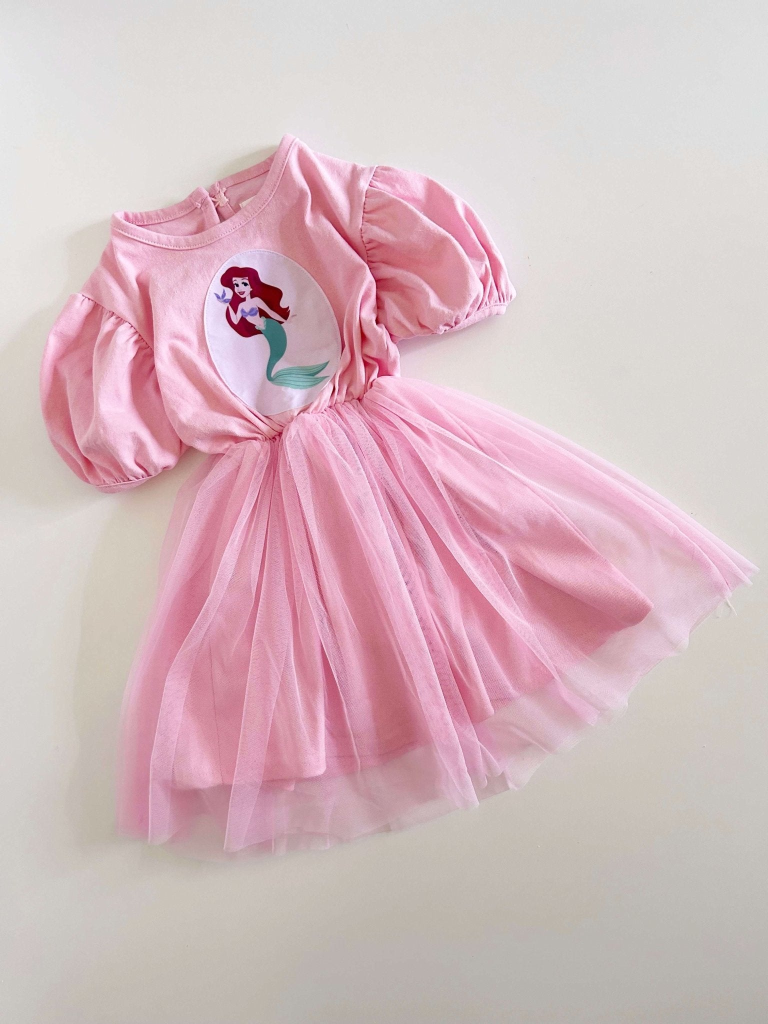 Kids Puff Sleeve Princess Tulle Dress (15m-7y)