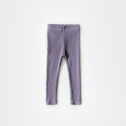 Kids Ribbed Basic Leggings (2 - 9y) - 9 Colors kids outfit