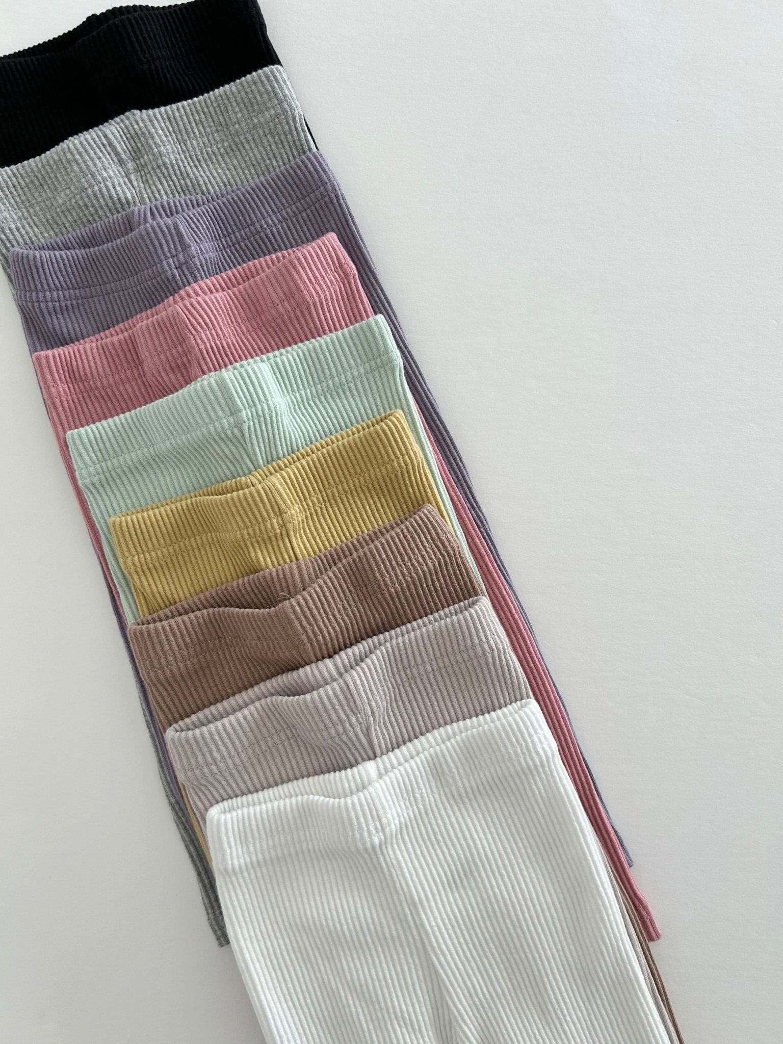 Kids Ribbed Basic Leggings (2 - 9y) - 9 Colors kids outfit