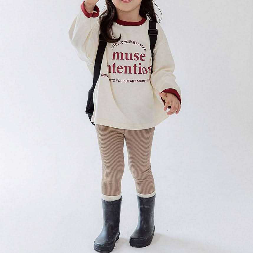Kids Ribbed Basic Leggings (2 - 9y) - 9 Colors kids outfit