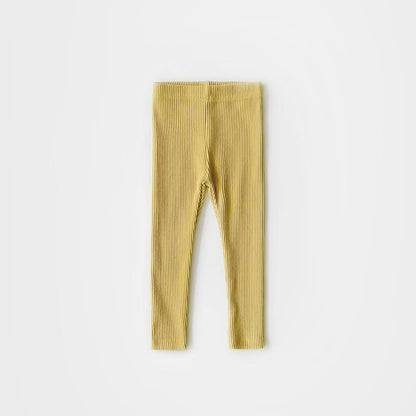 Kids Ribbed Basic Leggings (2 - 9y) - 9 Colors kids outfit