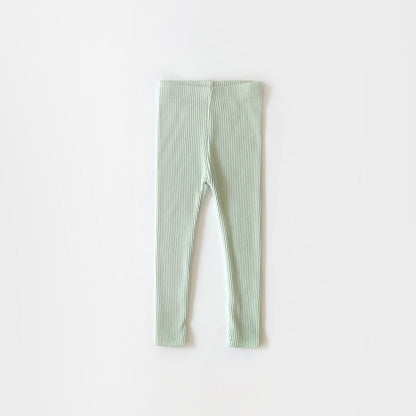 Kids Ribbed Basic Leggings (2 - 9y) - 9 Colors kids outfit