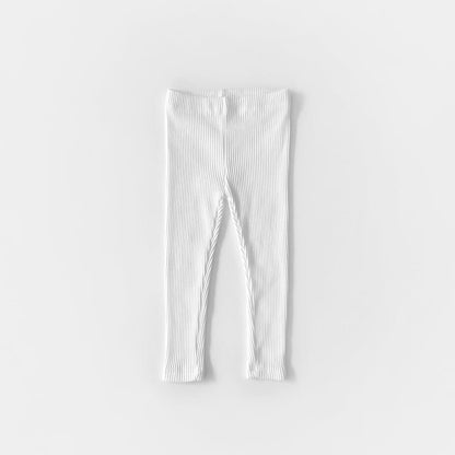 Kids Ribbed Basic Leggings (2 - 9y) - 9 Colors kids outfit