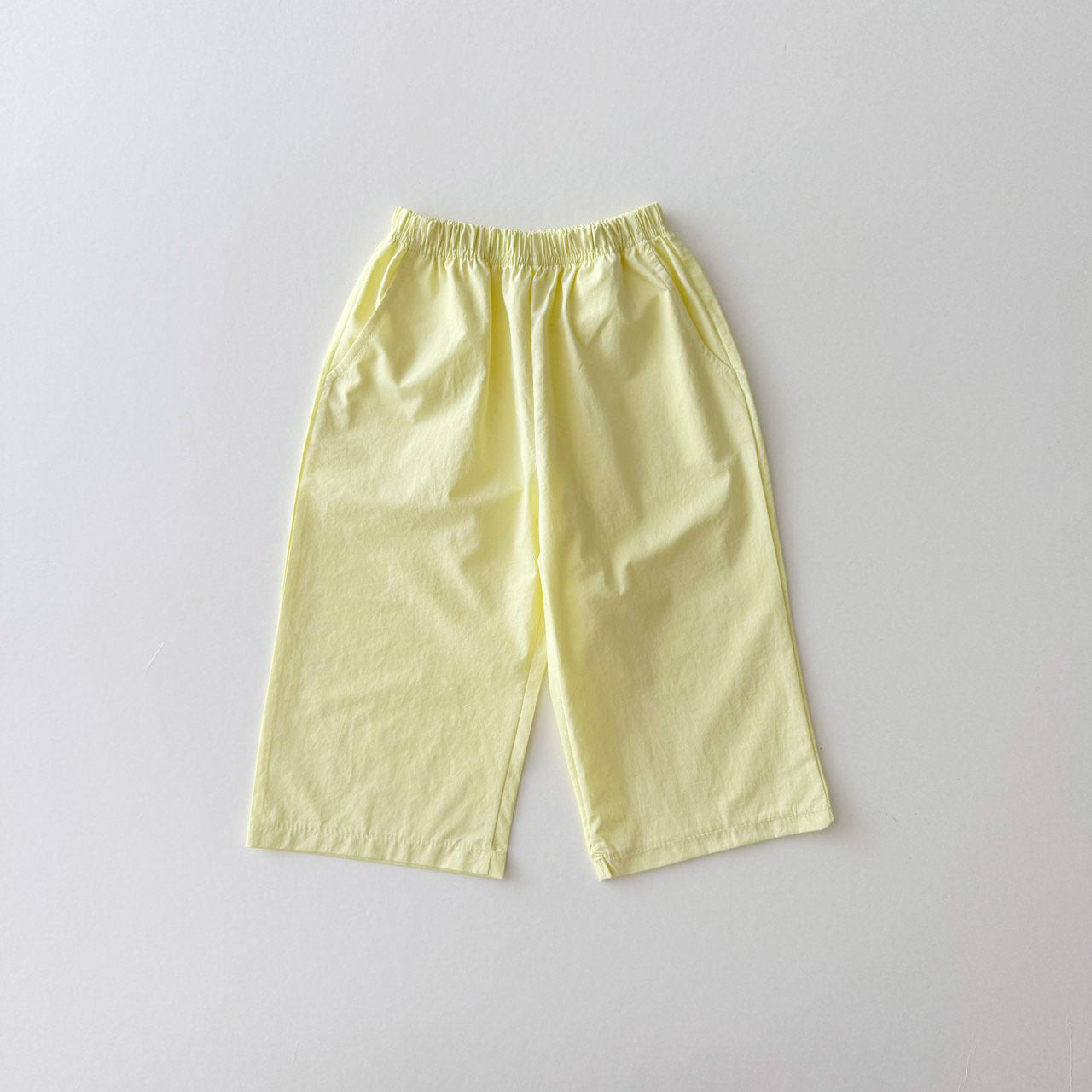 Kids S25 Tie Back Ruffle Top and Wide Pants Set (1 - 11y) - Yellow kids outfit