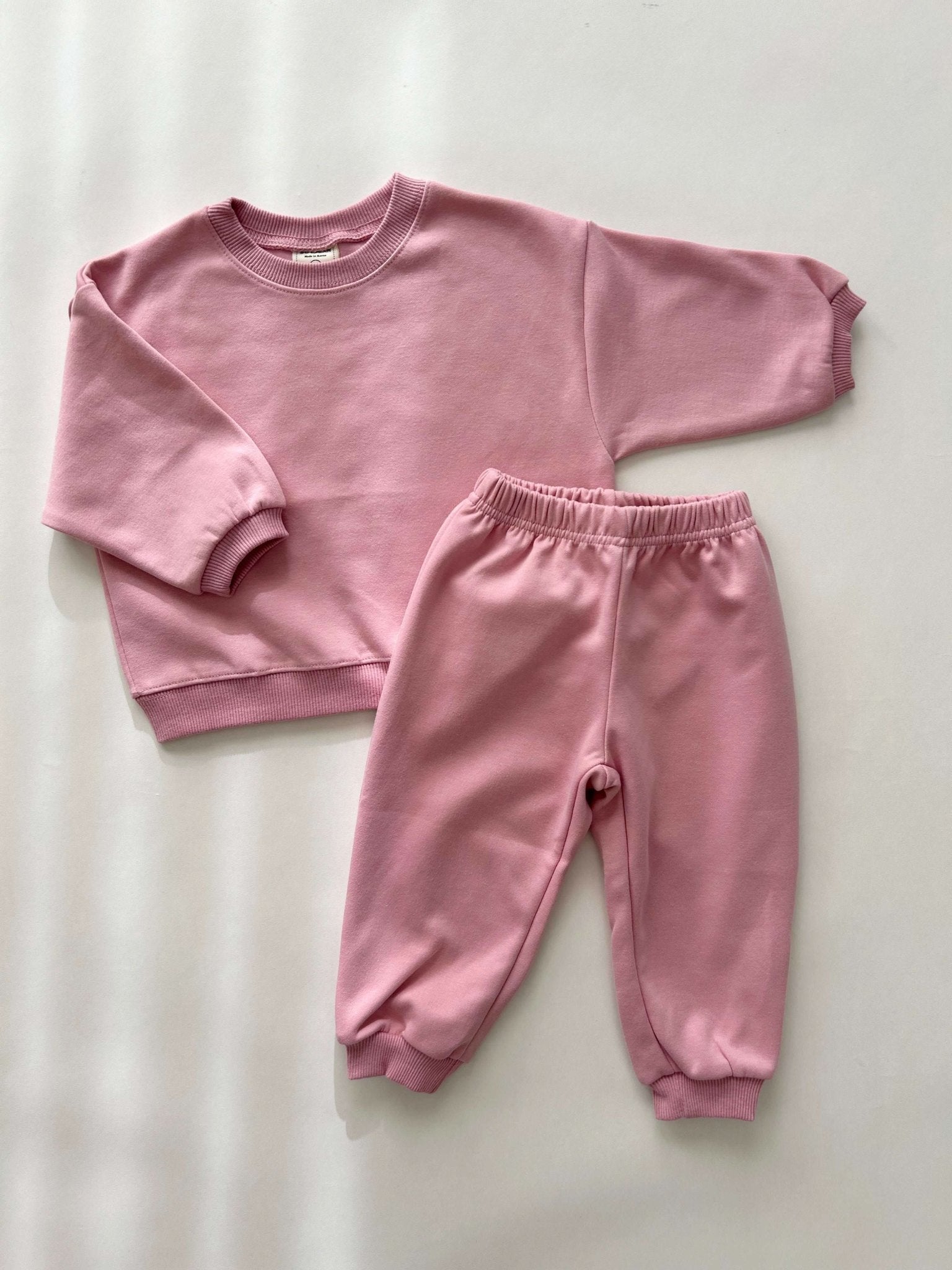 Kids Soy 24Fall Cotton Sweatshirt and Jogger Pants Set (1 - 9y) - 11 Colors kids outfit