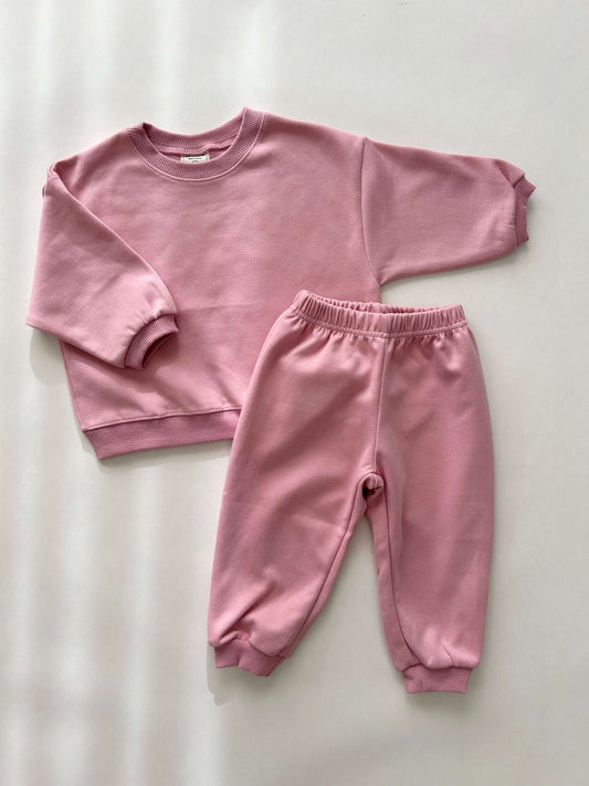 Kids Soy 24Fall Cotton Sweatshirt and Jogger Pants Set (1 - 9y) - 11 Colors kids outfit