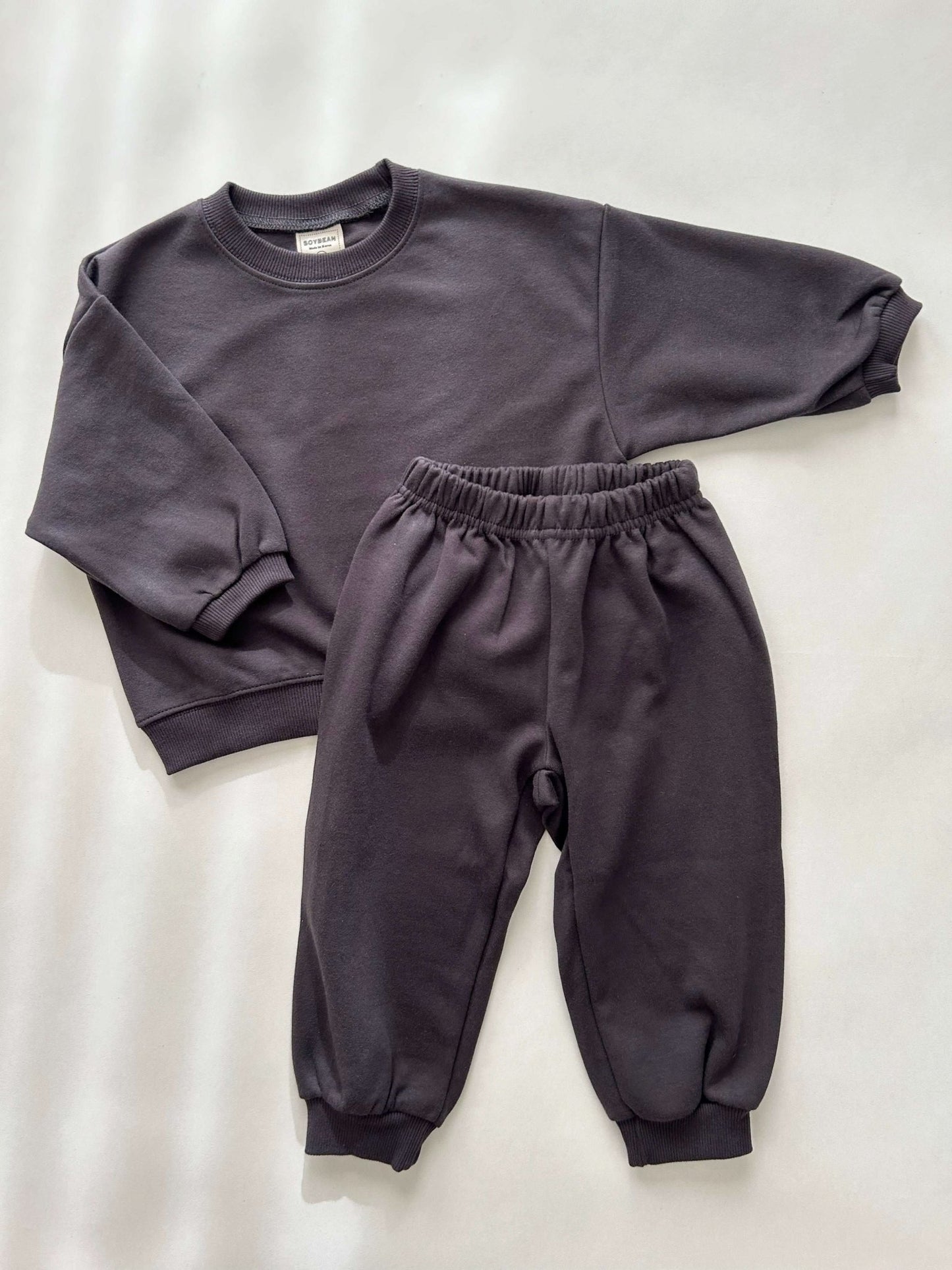 Kids Soy 24Fall Cotton Sweatshirt and Jogger Pants Set (1 - 9y) - 11 Colors kids outfit