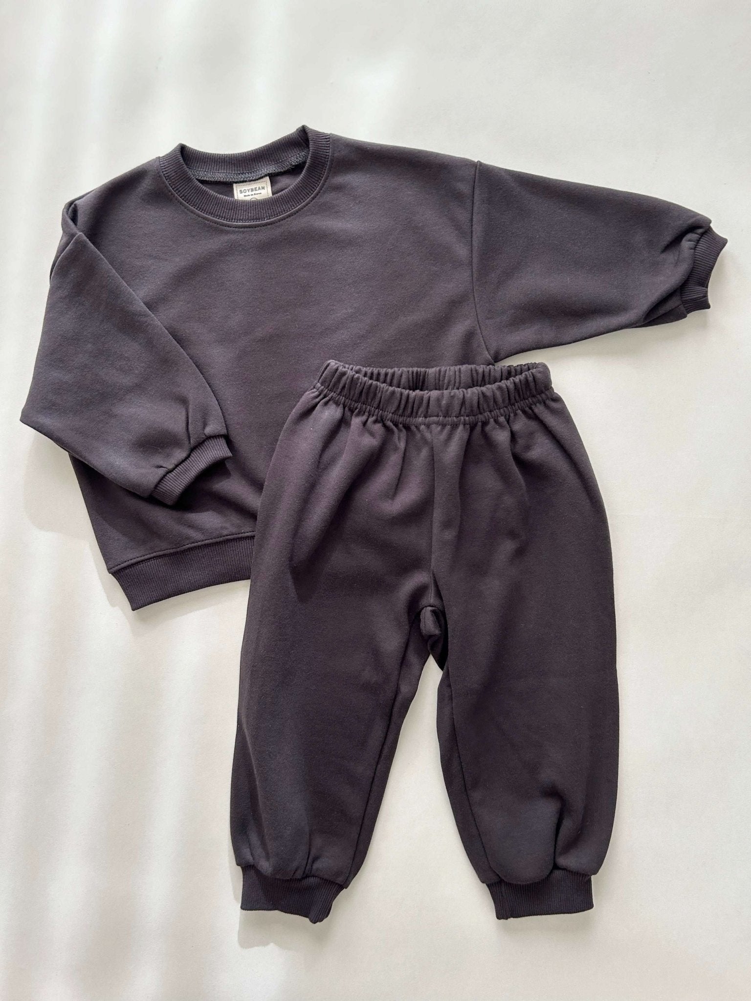 Kids Soy 24Fall Cotton Sweatshirt and Jogger Pants Set (1 - 9y) - 11 Colors kids outfit
