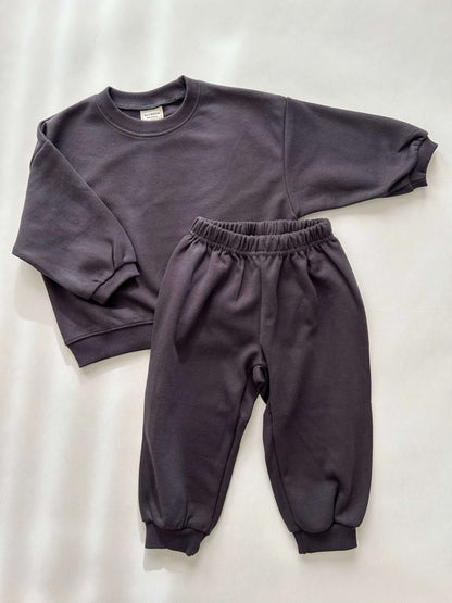 Kids Soy 24Fall Cotton Sweatshirt and Jogger Pants Set (1 - 9y) - 11 Colors kids outfit
