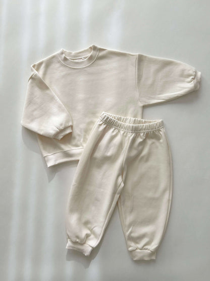 Kids Soy 24Fall Cotton Sweatshirt and Jogger Pants Set (1 - 9y) - 11 Colors kids outfit