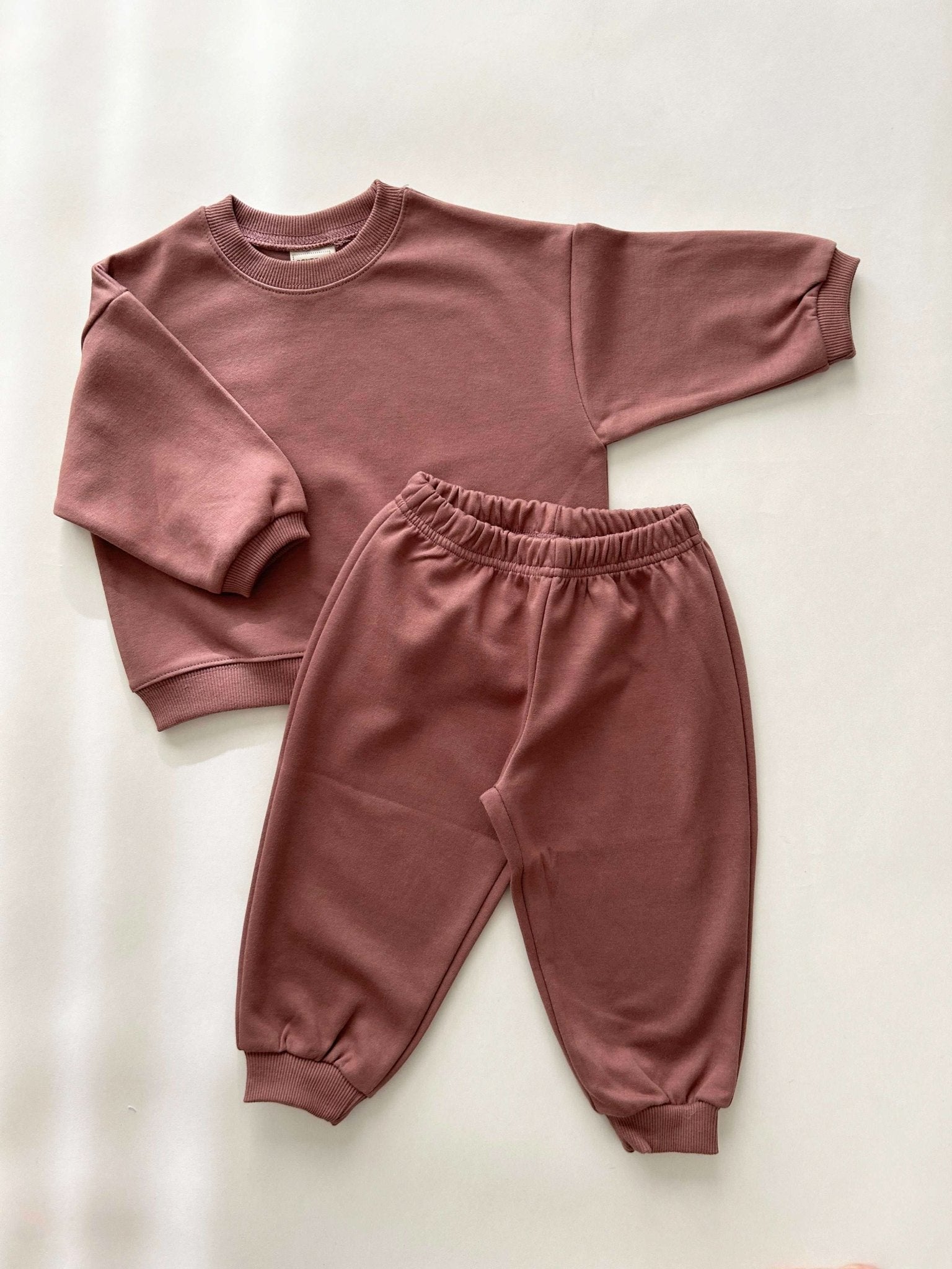 Kids Soy 24Fall Cotton Sweatshirt and Jogger Pants Set (1 - 9y) - 11 Colors kids outfit